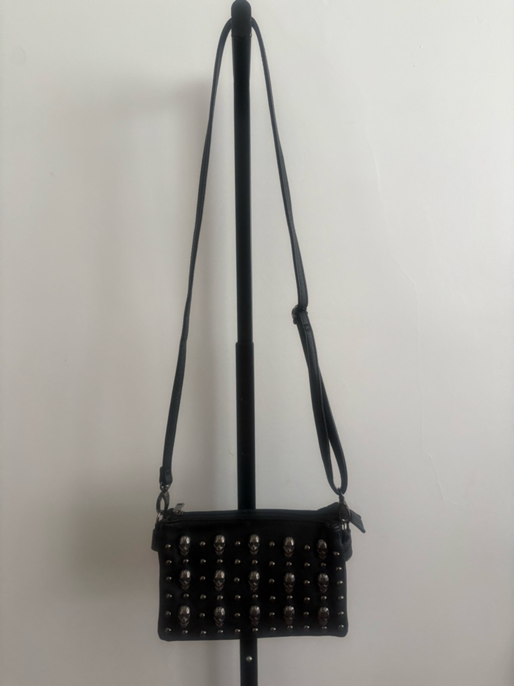 Black skull Studded Crossbody Bag